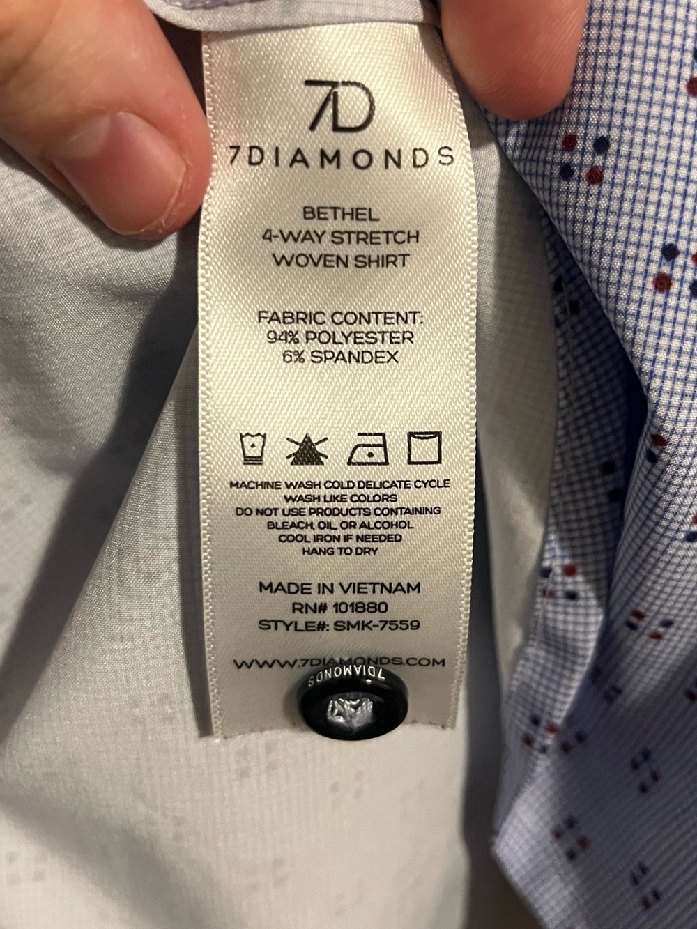 7 Diamonds Button Down Shirt - Picture 3 of 4